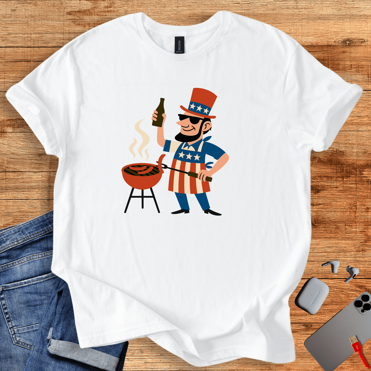 "Honest Abe: Grill and Chill" T-Shirt