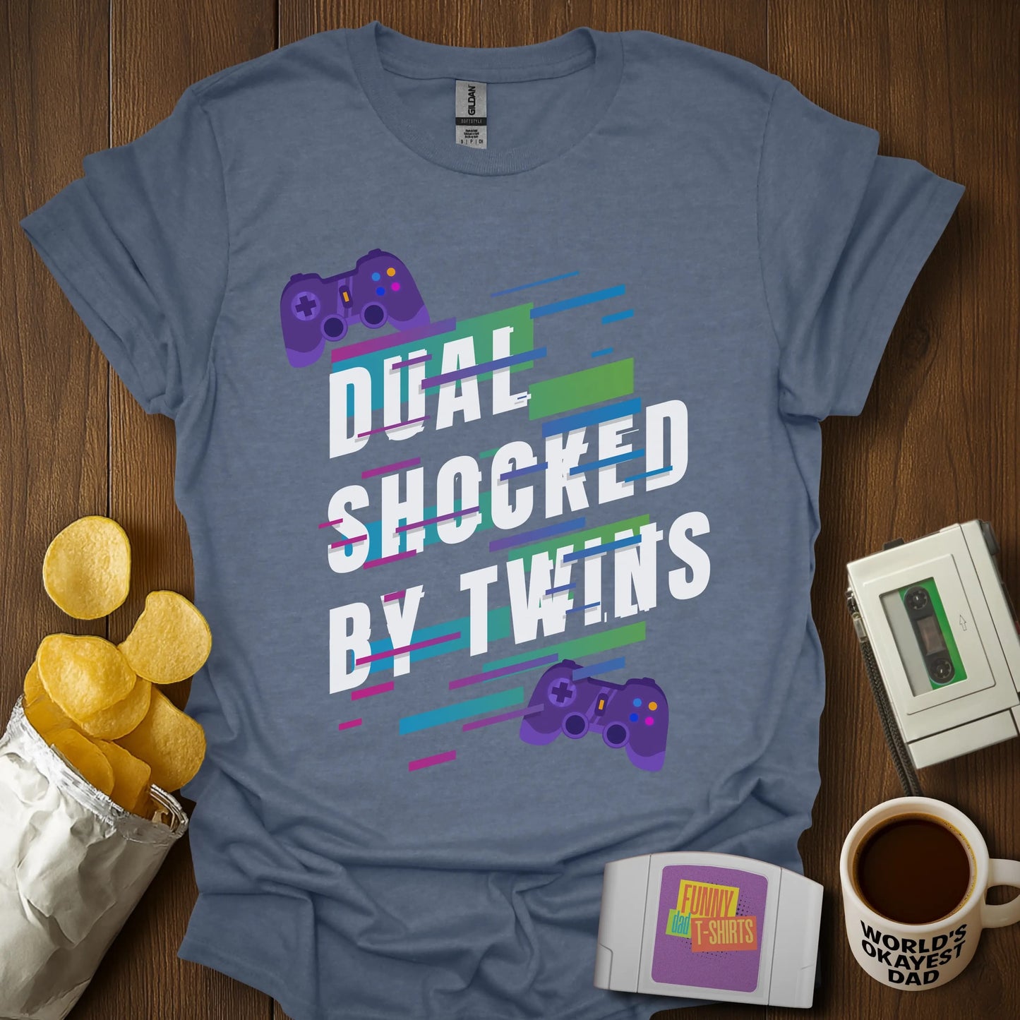 Dual Shocked by Twins Tee