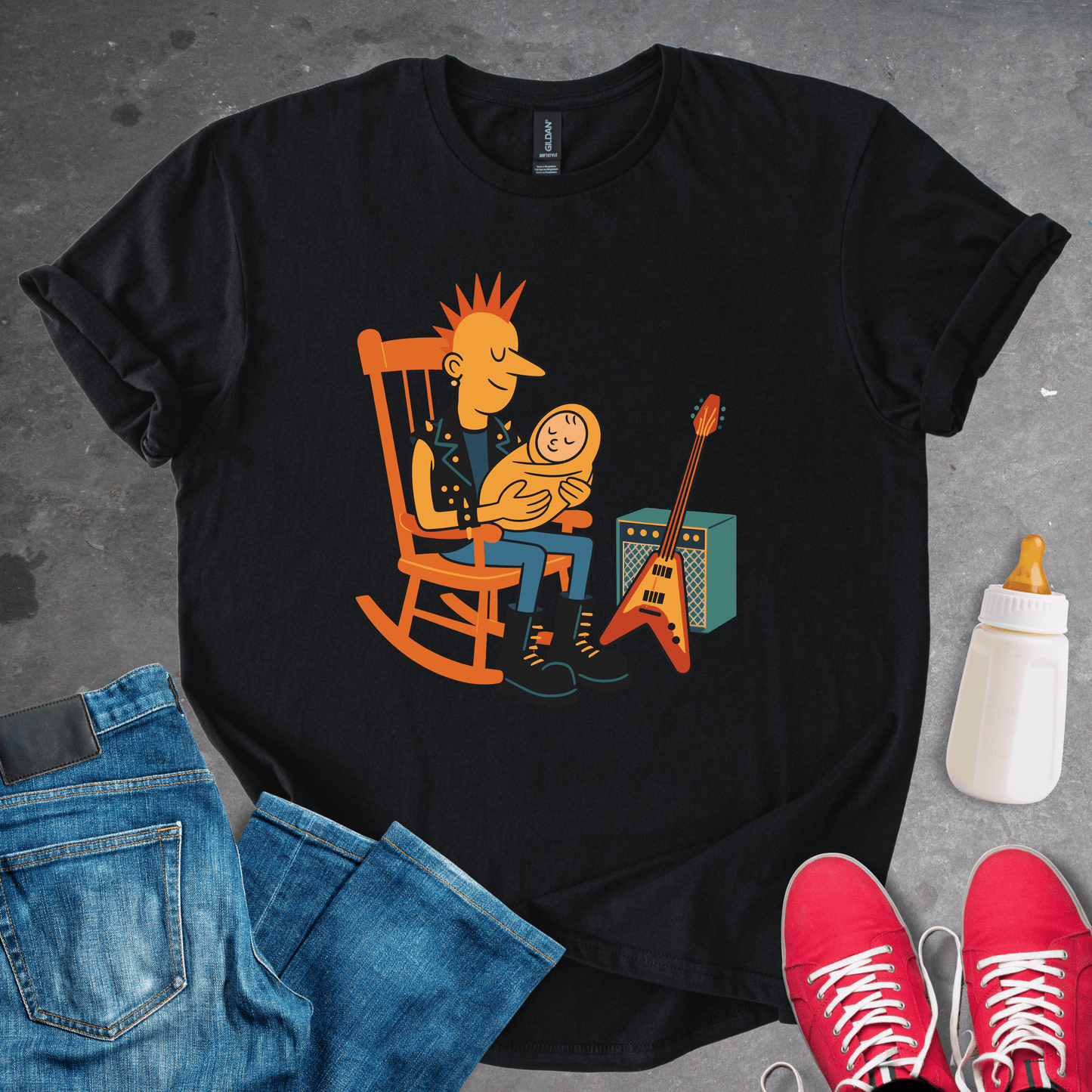 Punk "Rocking" Dad T-Shirt