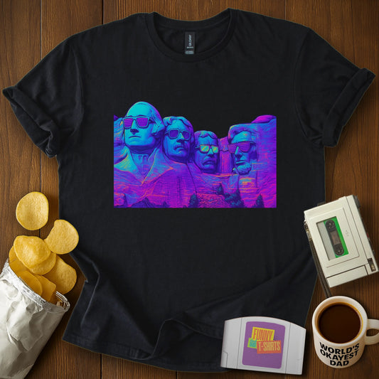 Vaporwave Mount Rushmore Men's T-Shirt