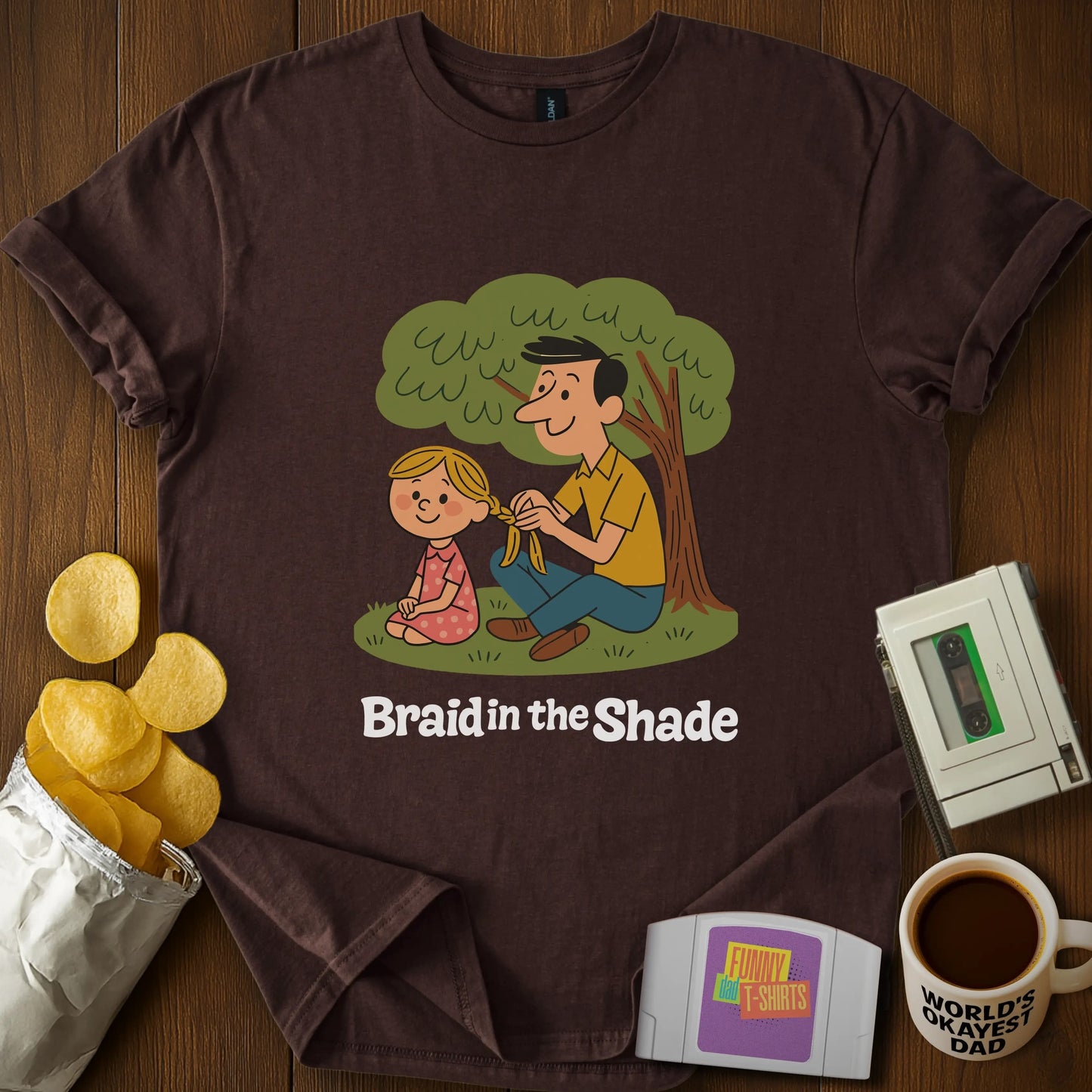 "Braid in the Shade" Girl Dad T-Shirt