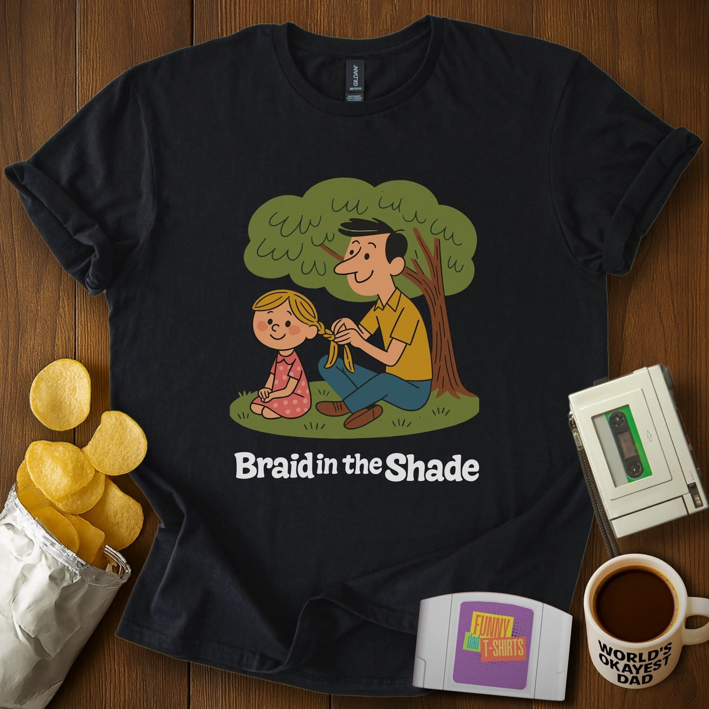 "Braid in the Shade" Girl Dad T-Shirt