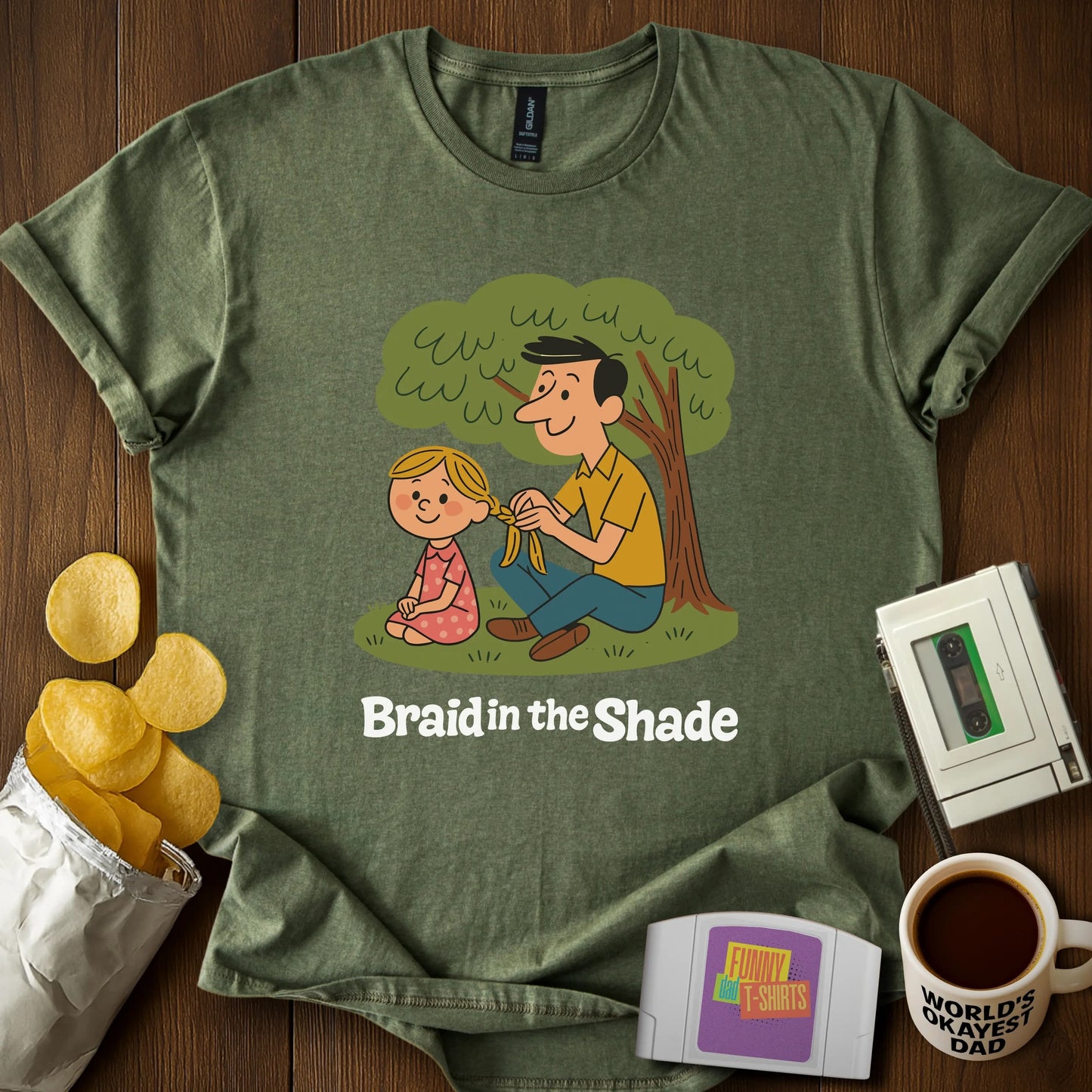 "Braid in the Shade" Girl Dad T-Shirt