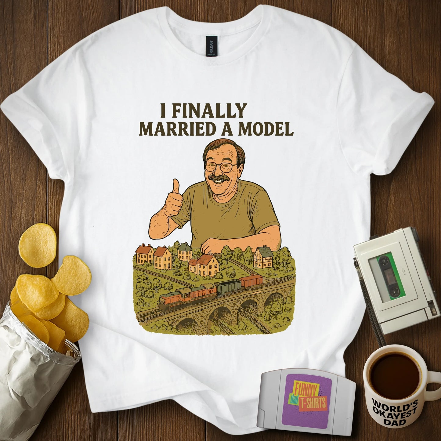 I Married a Model! (Train) Tee