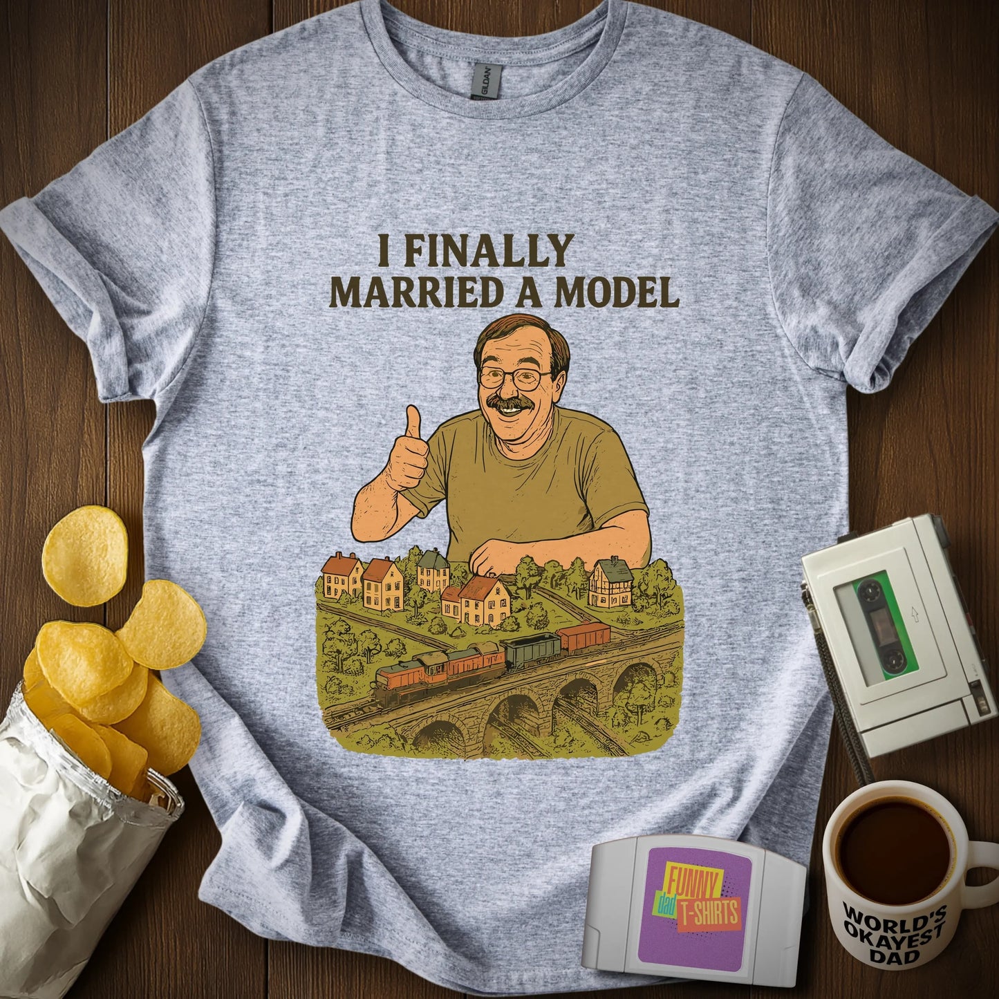 I Married a Model! (Train) Tee