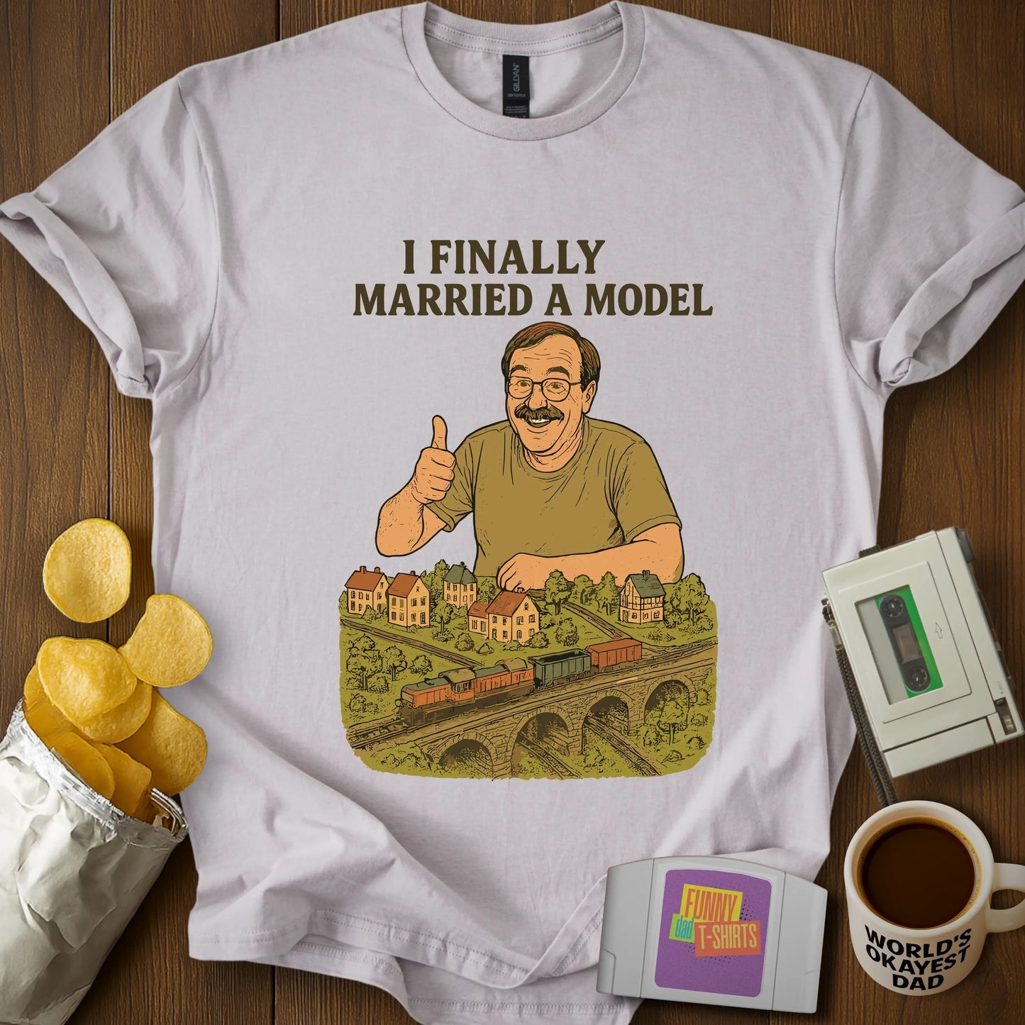 I Married a Model! (Train) Tee