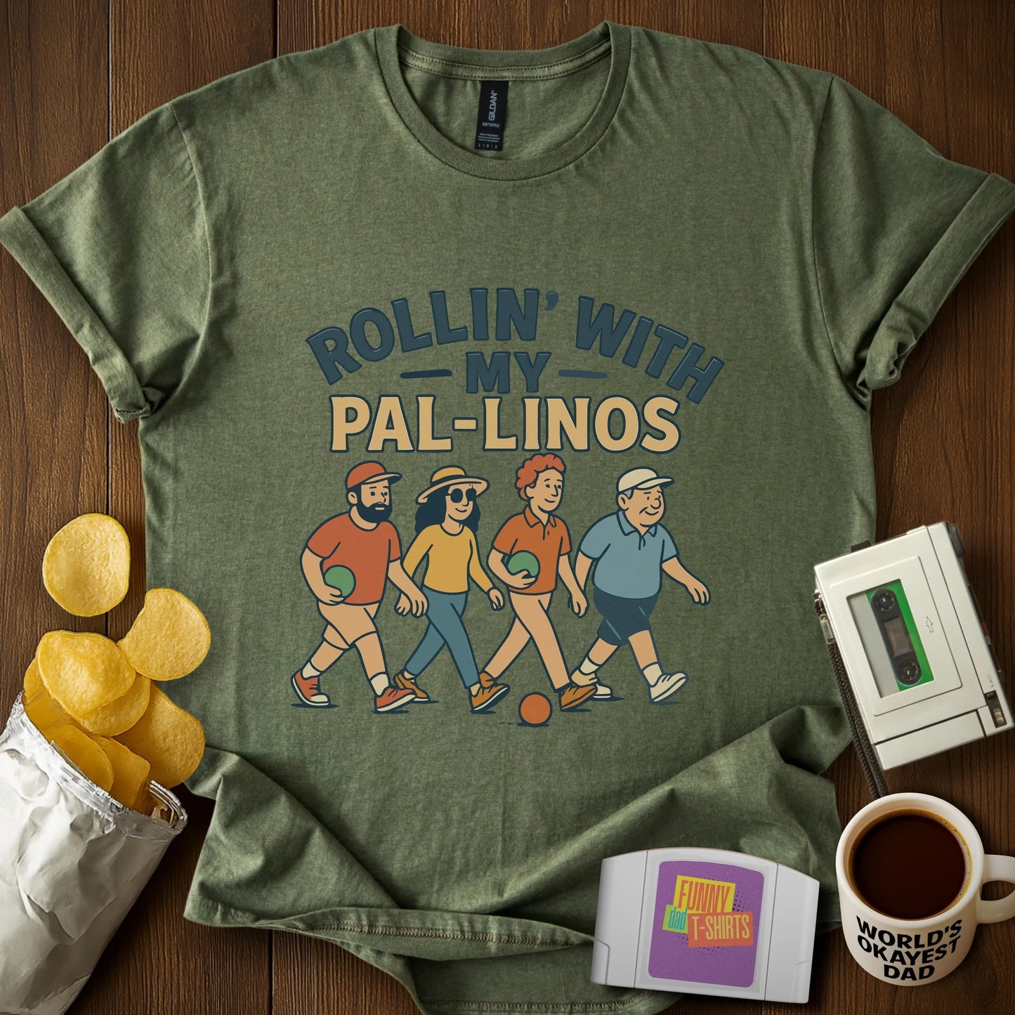 "Rollin’ With Pal-linos" Bocce Tee