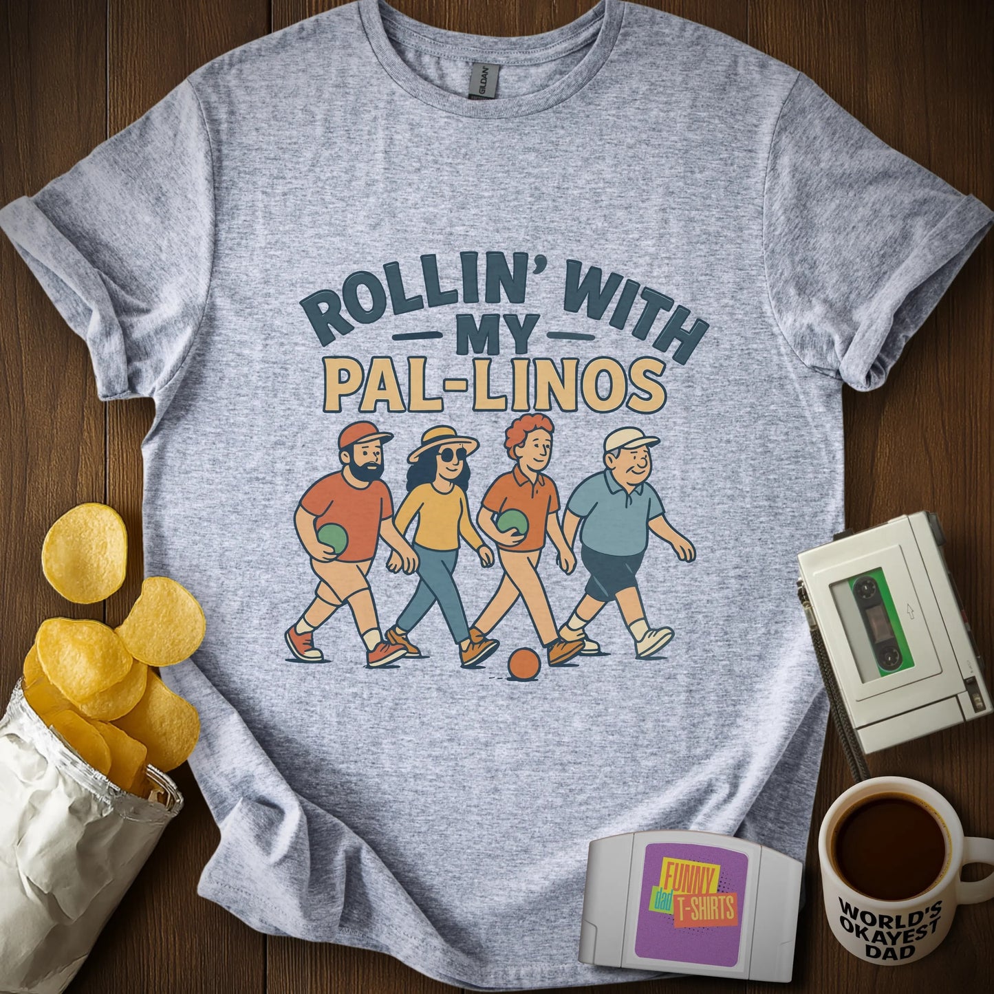 "Rollin’ With Pal-linos" Bocce Tee
