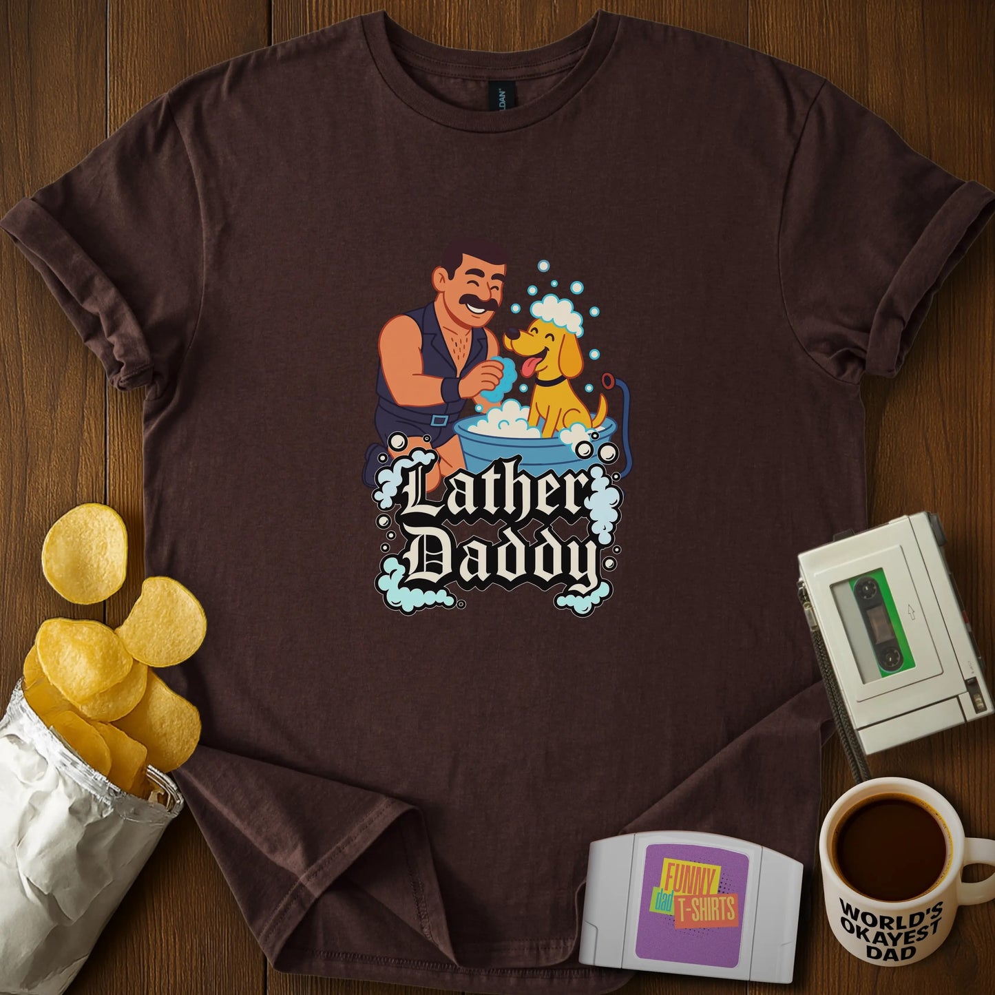 "Lather Daddy" Funny Dog Dad T-Shirt
