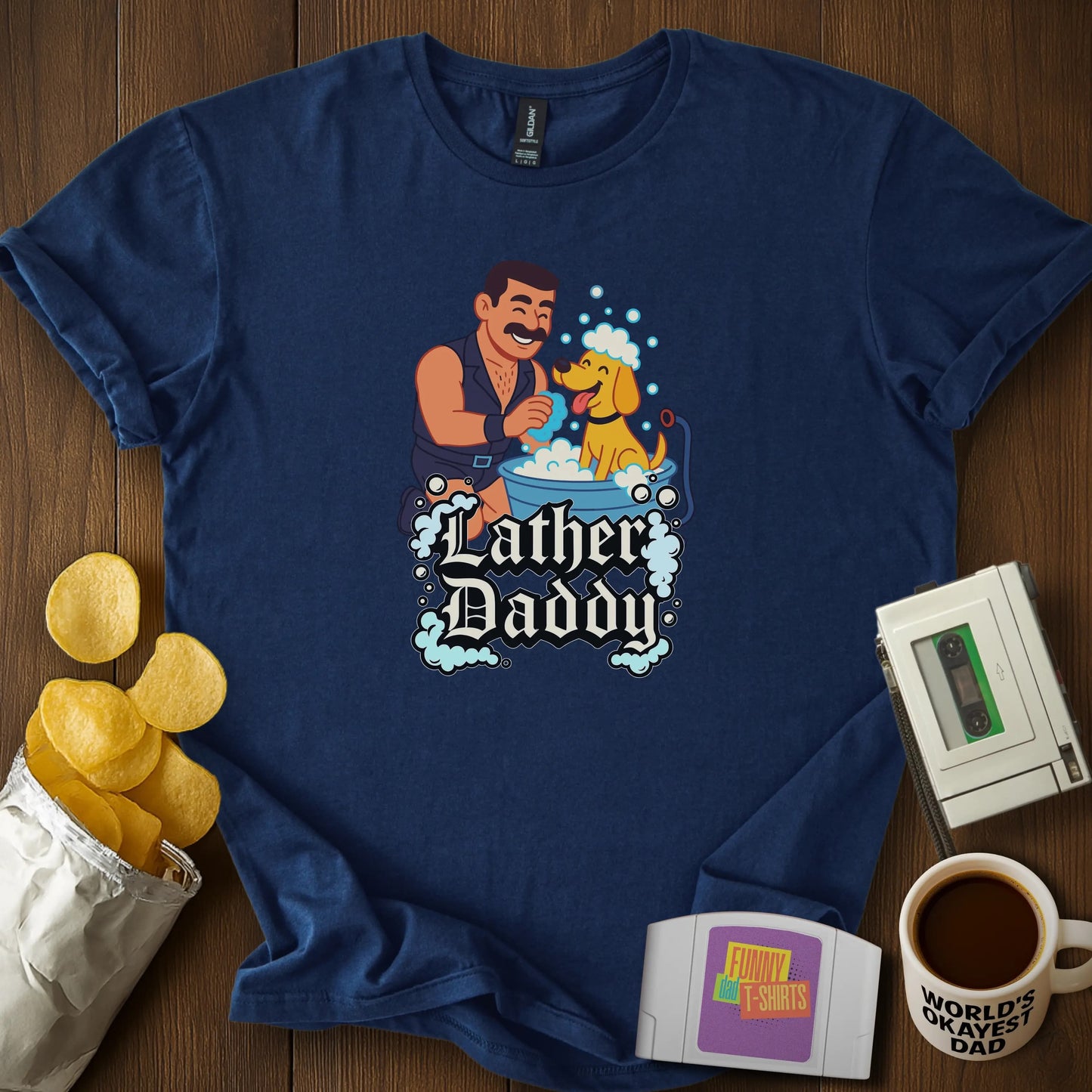 "Lather Daddy" Funny Dog Dad T-Shirt