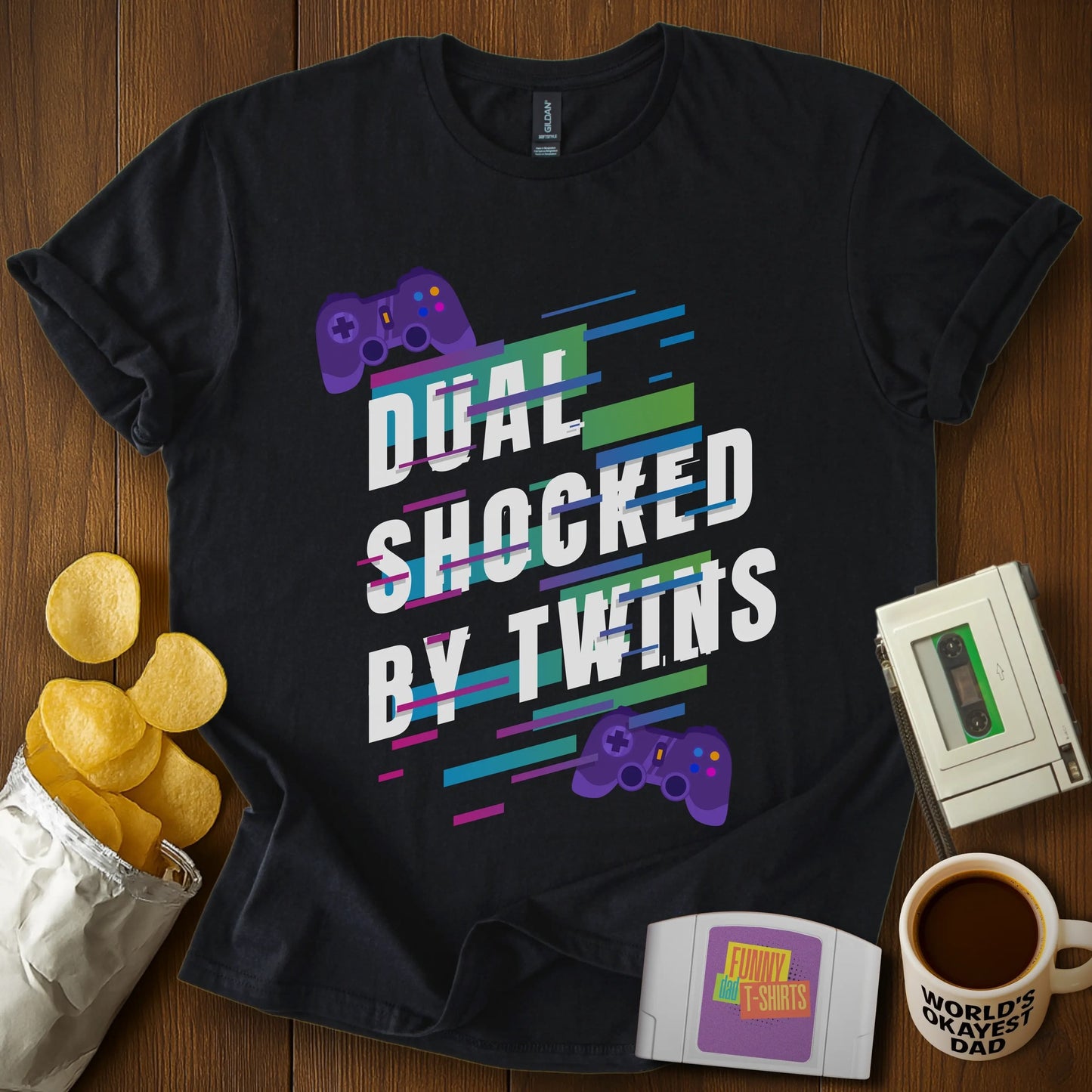 Dual Shocked by Twins Tee