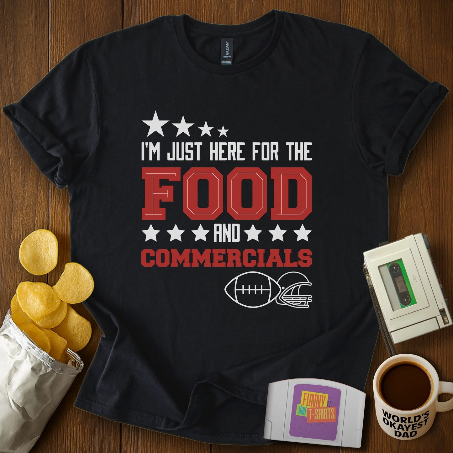 Football, Food & Commercials Tee