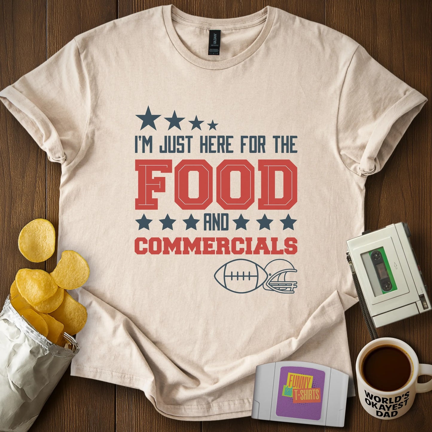 Football, Food & Commercials Tee