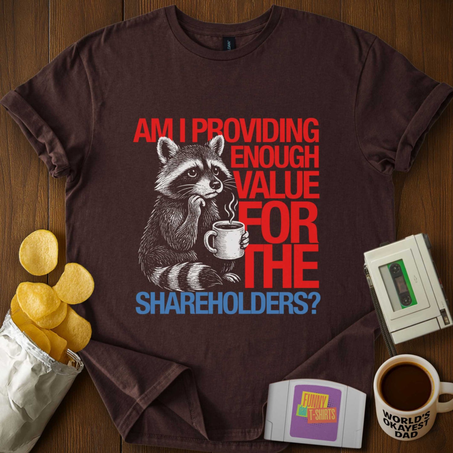Shareholder Value Raccoon T-Shirt