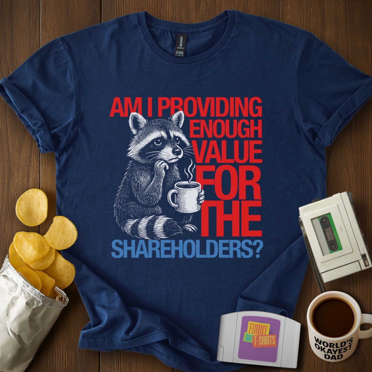 Shareholder Value Raccoon T-Shirt