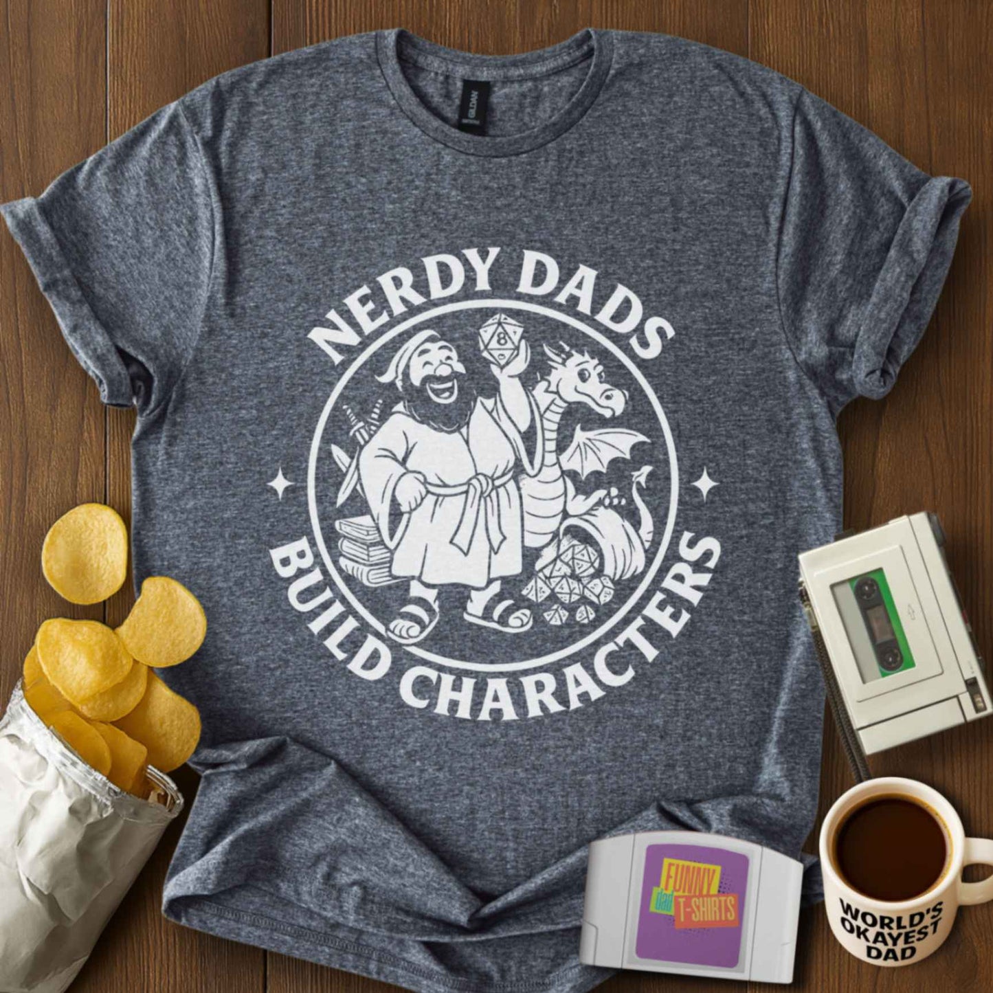 Nerdy Dads Build Character Tee