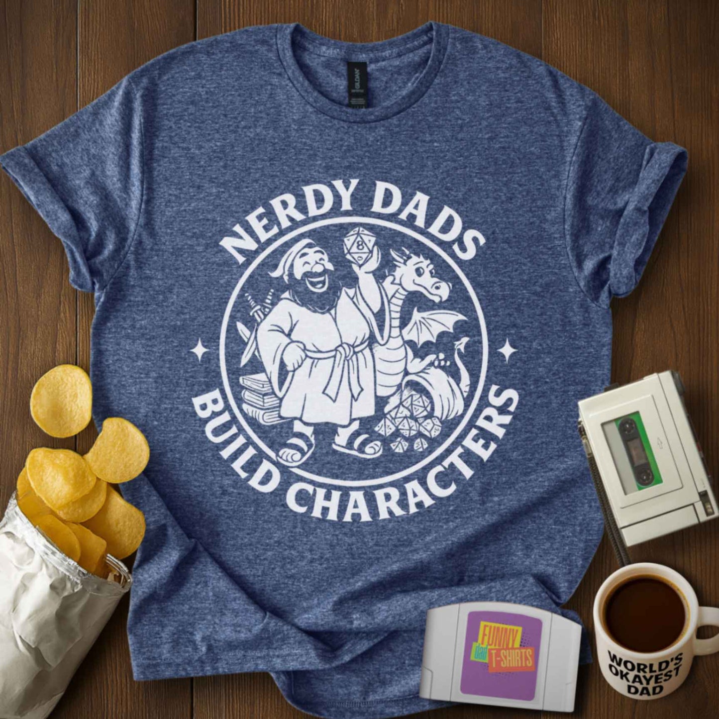 Nerdy Dads Build Character Tee