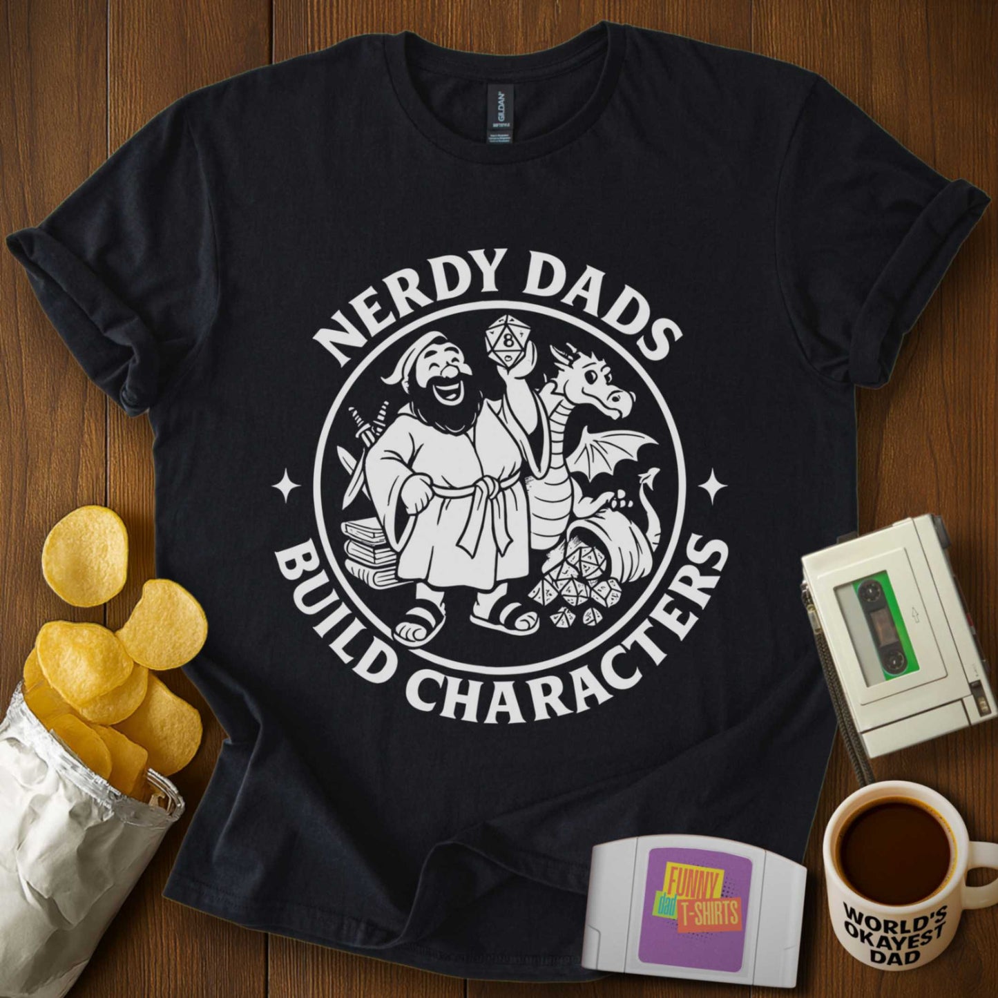 Nerdy Dads Build Character Tee
