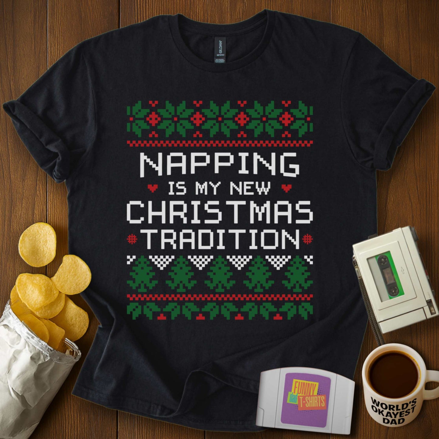 Napping Ugly Christmas Tee