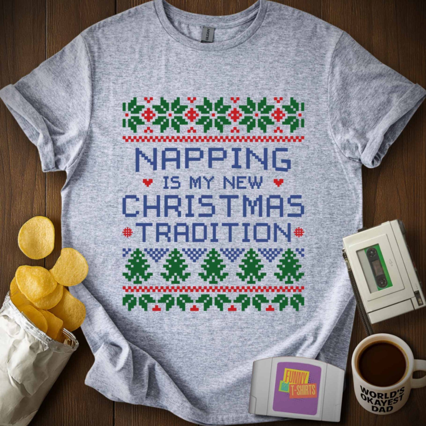 Napping Ugly Christmas Tee