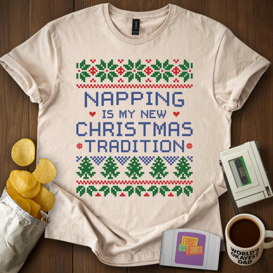 Napping Ugly Christmas Tee