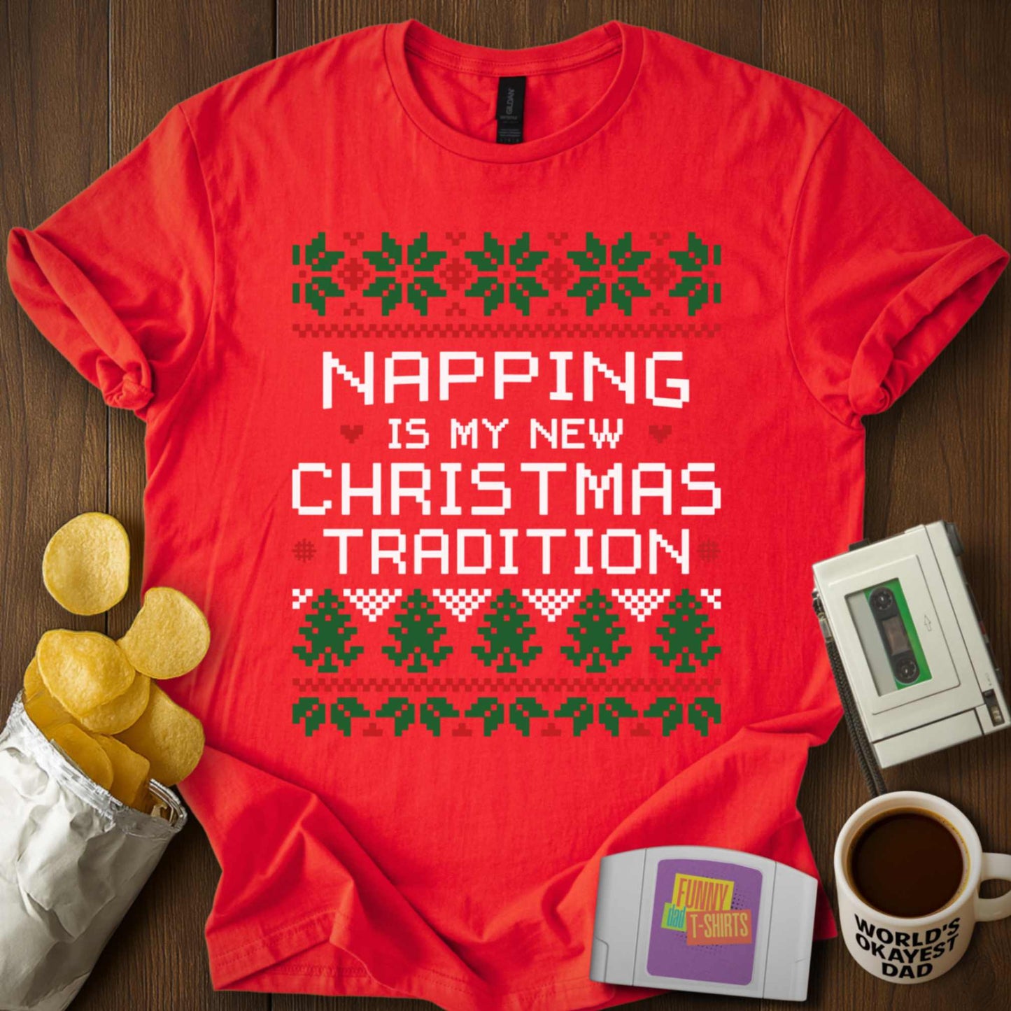 Napping Ugly Christmas Tee