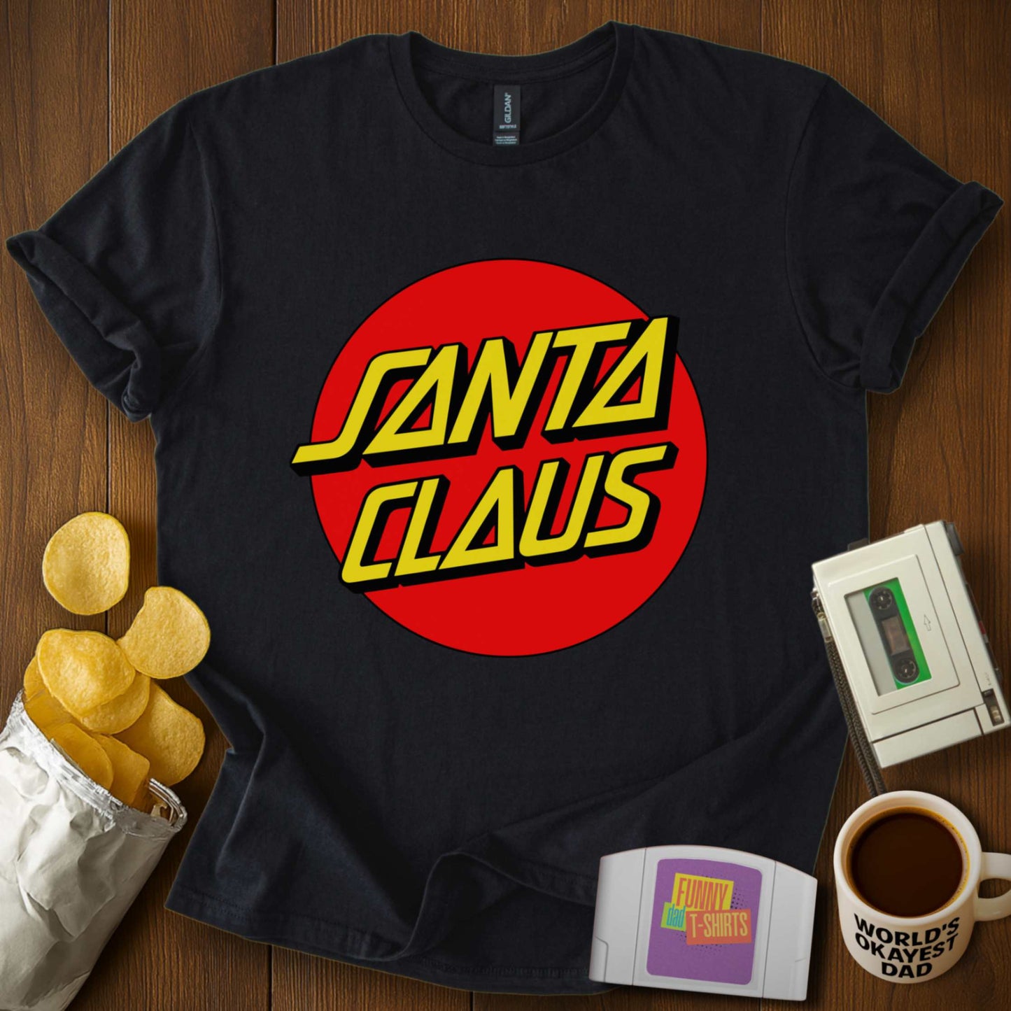 Santa Claus Skateboard Parody Tee