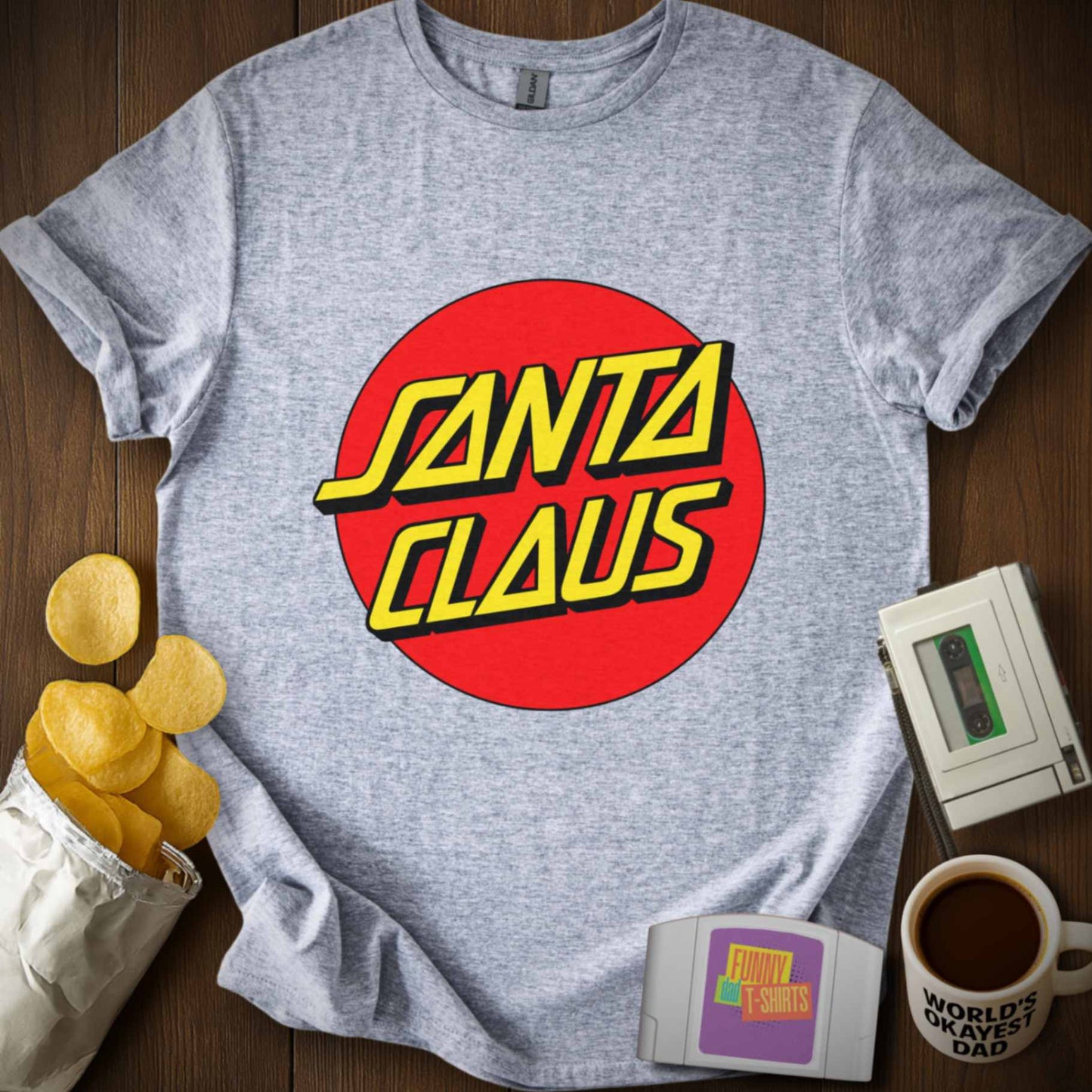 Santa Claus Skateboard Parody Tee