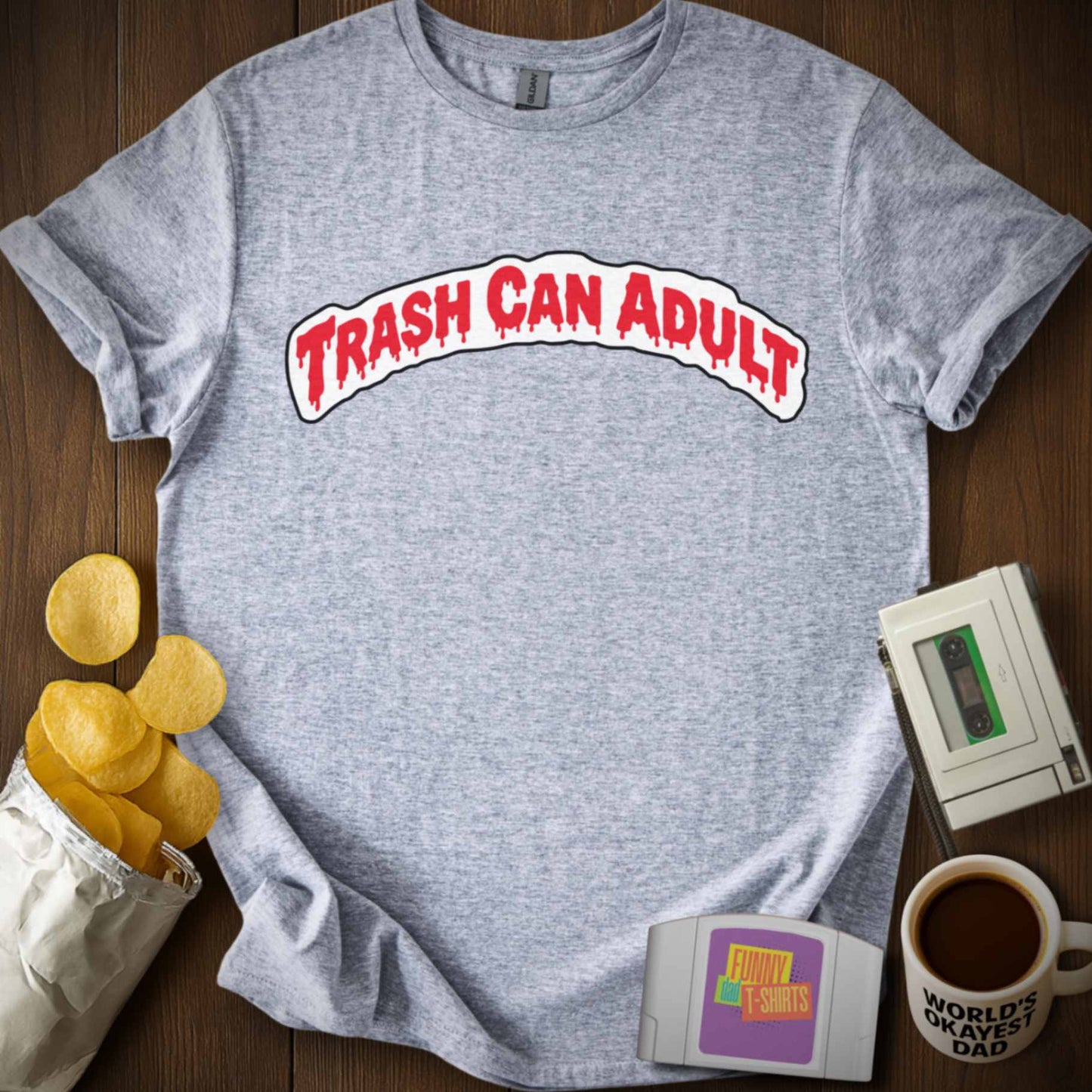 Trash Can Adult Parody Tee