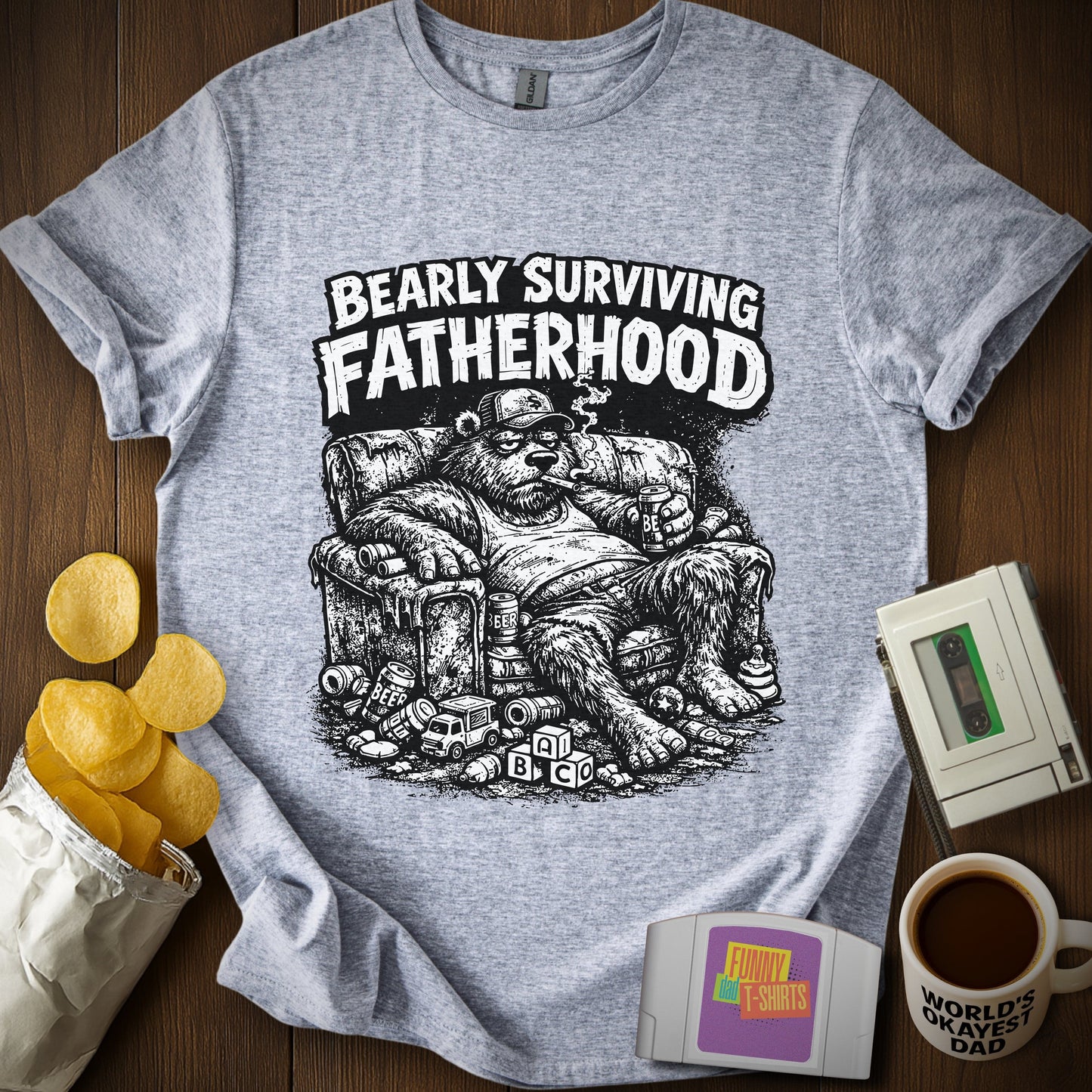 Bearly Surviving Fatherhood Tee