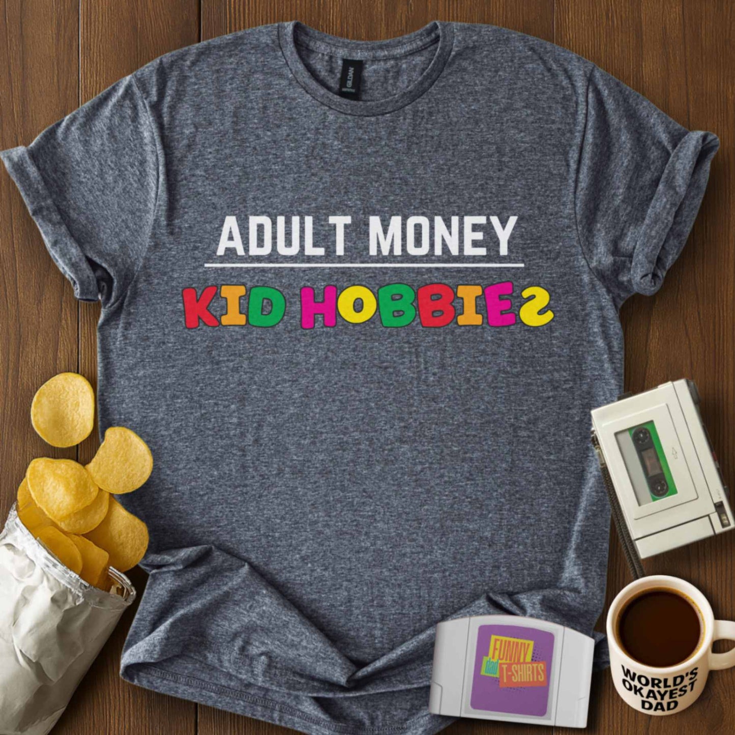 Adult Money/Kid Hobbies Tee