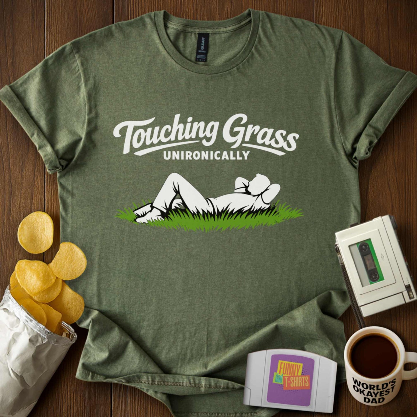 Touching Grass Unironically Tee