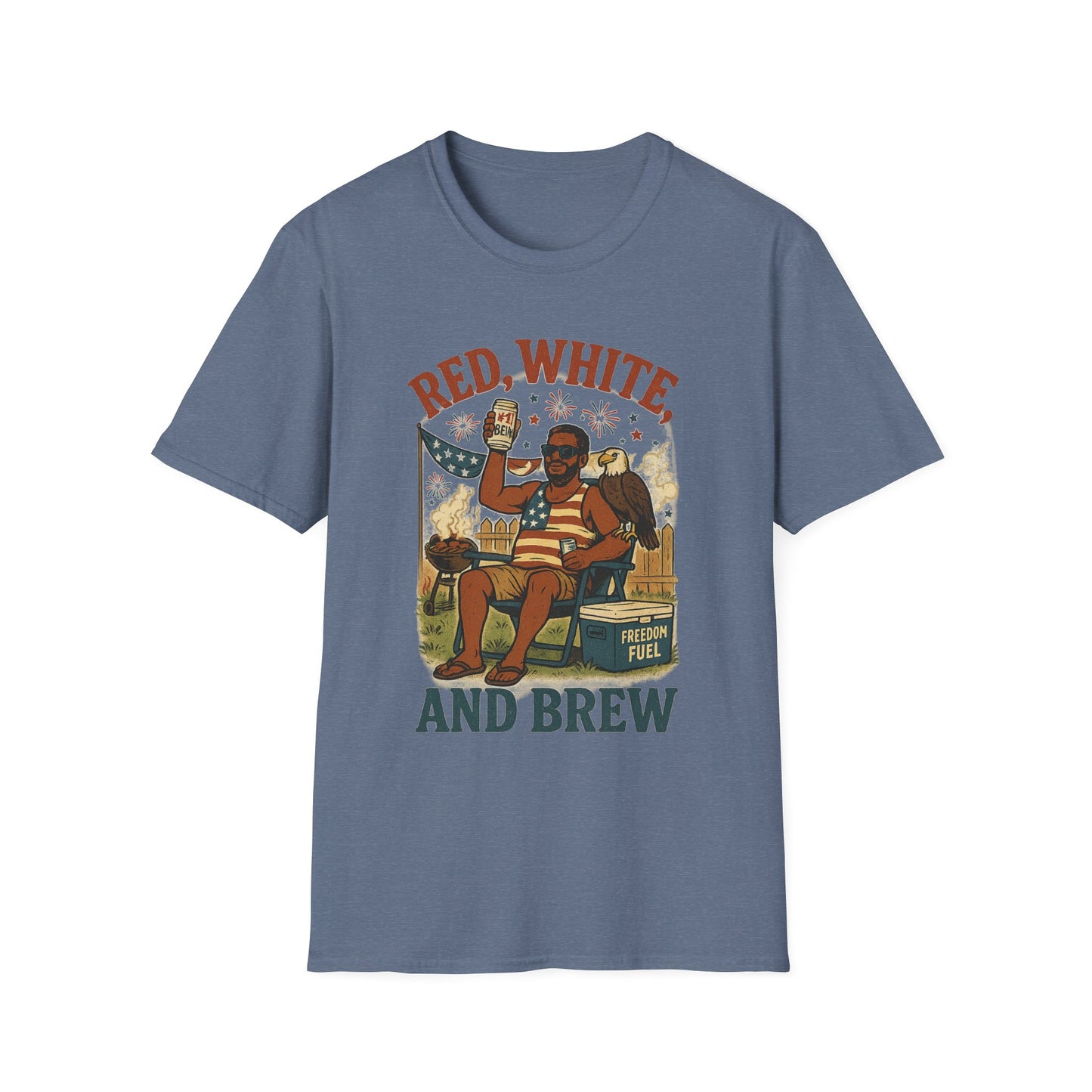 "Red, White, and Brew" Patriotic Vintage T-Shirt