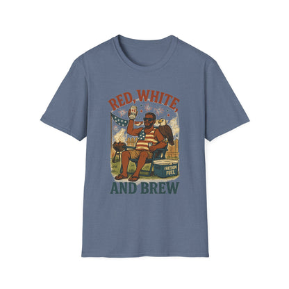 "Red, White, and Brew" Patriotic Vintage T-Shirt