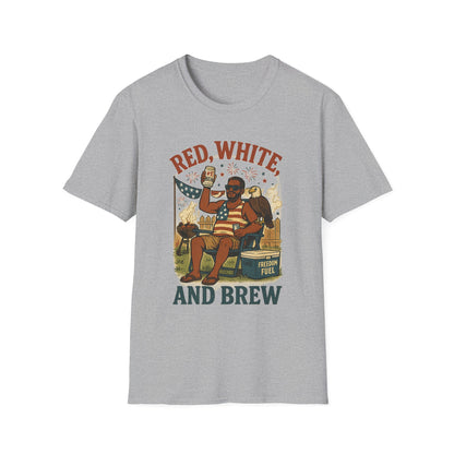 "Red, White, and Brew" Patriotic Vintage T-Shirt