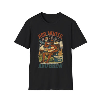 "Red, White, and Brew" Patriotic Vintage T-Shirt