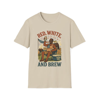 "Red, White, and Brew" Patriotic Vintage T-Shirt