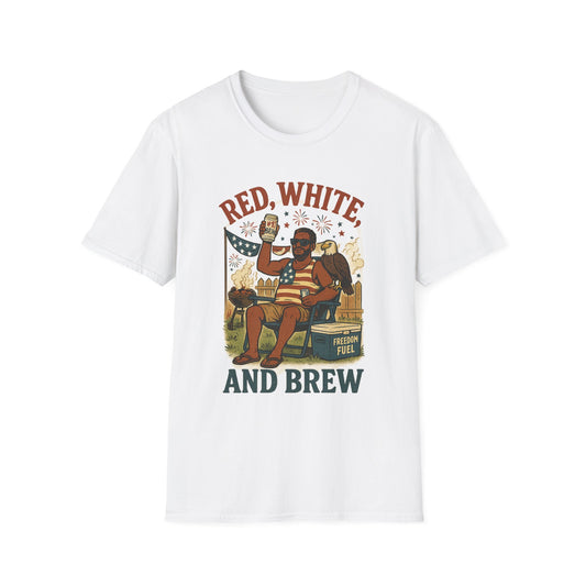 "Red, White, and Brew" Patriotic Vintage T-Shirt